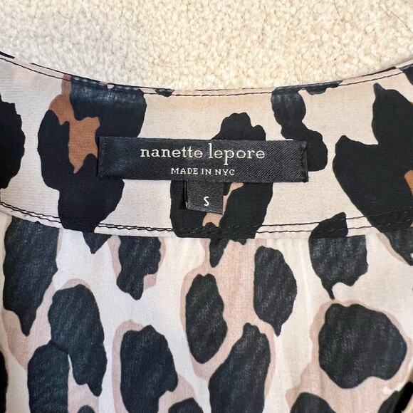 Nanette Lepore Leopard Print Flowy Top Size Small Dressy Chic - Picture 7 of 11